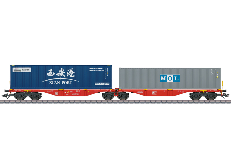 Märklin 47815 (EUROTRAIN) Märklin H0 Doppel Containerwagen Sggrss80 mit 2 x 40 - ft. High Cube