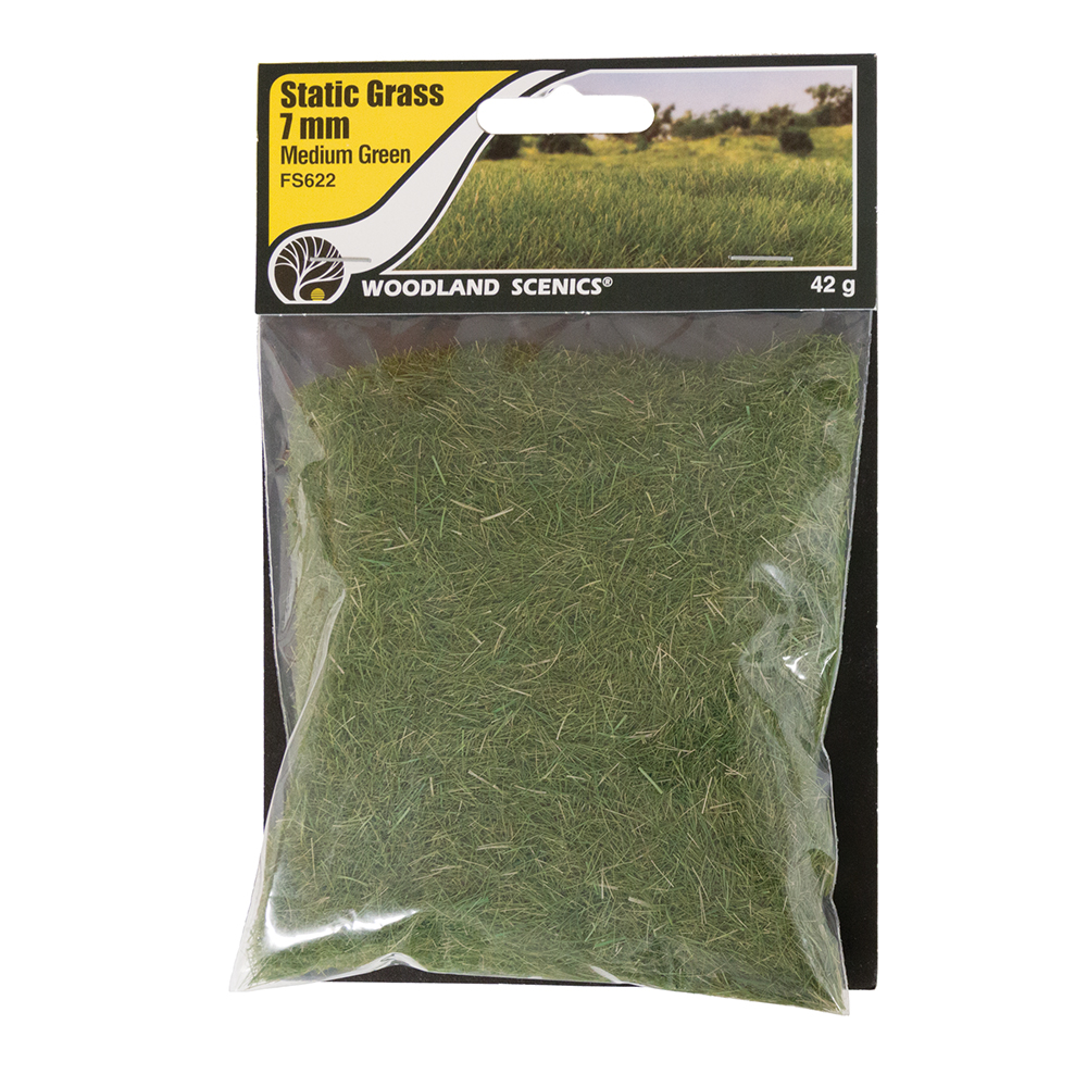 7mm Static Grass Medium Green 