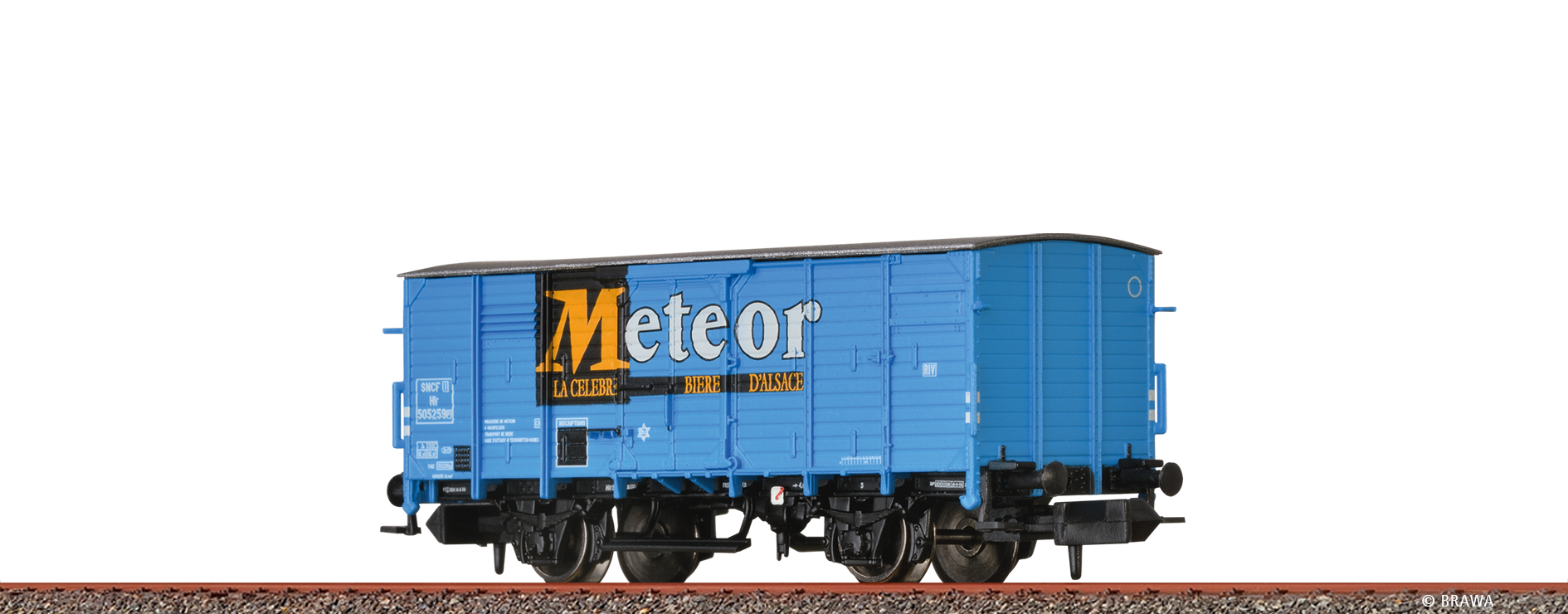 N GÜW [P] Wag. SNCF III Meteo N Gedeckter Güterwagen [P] Hlf SNCF, Epoche III, Meteor